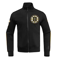 Men's Pro Standard Black Boston Bruins Classic Chenille Full-Zip Track Jacket