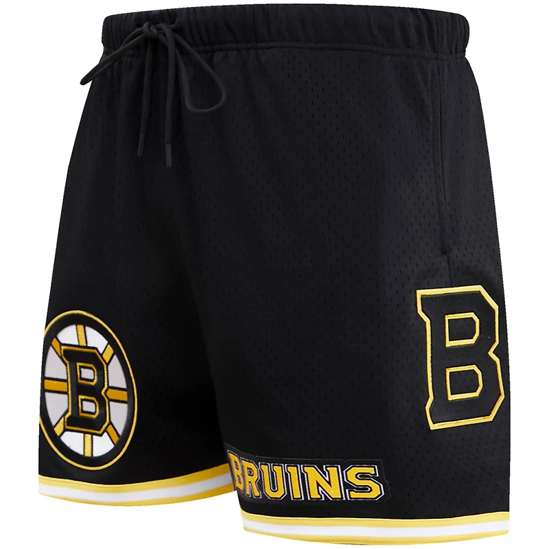 Short classique en maille Pro Standard noir des Bruins de Boston pour hommes