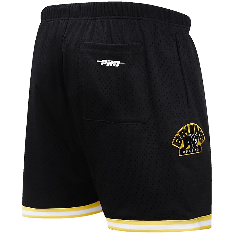 Short classique en maille Pro Standard noir des Bruins de Boston pour hommes