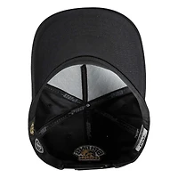 Men's Pro Standard  Black Boston Bruins Metallic Logo Pinch Front Adjustable Hat