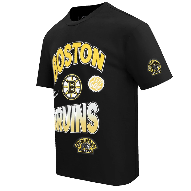 T-shirt noir Pro Standard Turn It Up des Bruins de Boston pour homme