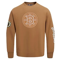 Men's Pro Standard  Brown Boston Bruins Paint the City Pullover Sweatshirt