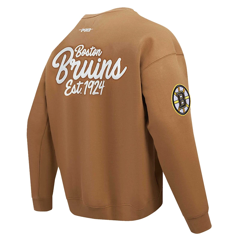 Sweat-shirt à enfiler Pro Standard Brown Boston Bruins Paint the City pour homme