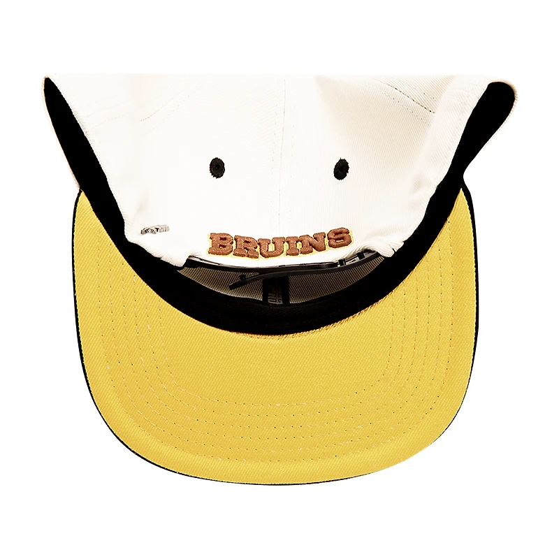 Casquette Snapback avec logo classique rétro des Bruins de Boston Pro Standard crème pour hommes