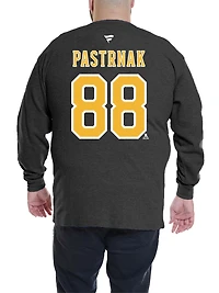 Sweat-shirt thermique à enfiler avec nom et numéro Big & Tall des Bruins de Boston pour homme David Pastrnak