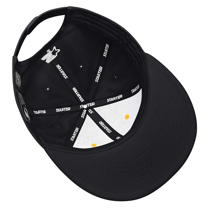 Men's Starter Black/Gold Boston Bruins Primary Logo Two-Tone Adjustable Hat