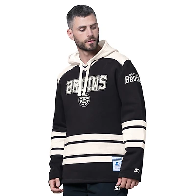 Men's Starter Black Boston Bruins Slapshot Fashion Hoodie