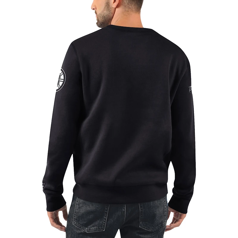 Men's Starter x NHL Black Ice Boston Bruins Cross Check Pullover Sweatshirt
