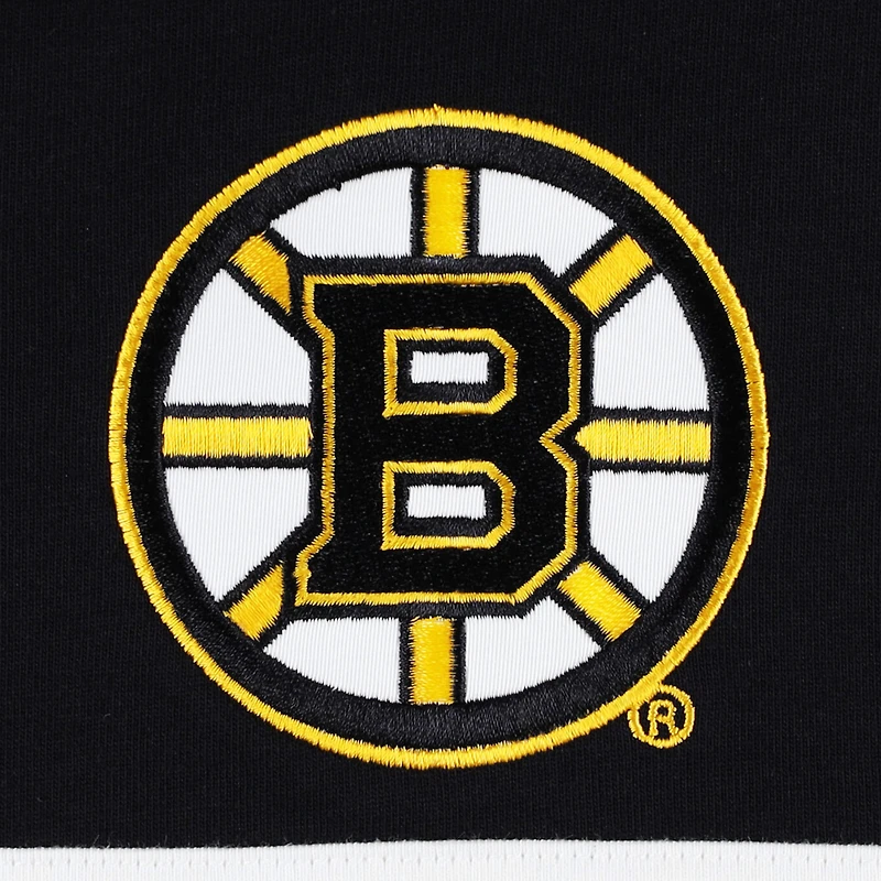 Men's Tommy Hilfiger Black Boston Bruins Walter Lace-Up Long Sleeve Top