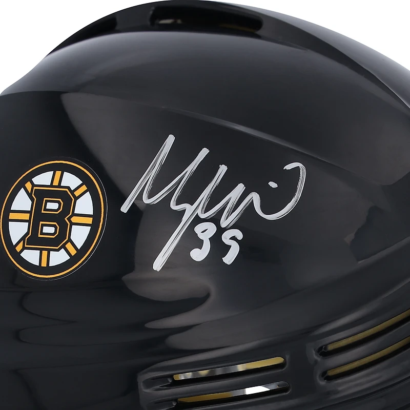 Morgan Geekie Boston Bruins Autographed Black Mini Helmet