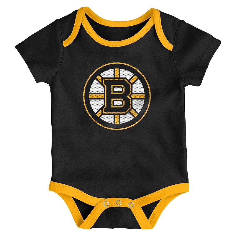 Ensemble de body trois pièces pour nouveau-né et bébé Boston Bruins Legend