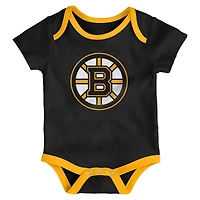 Ensemble de body trois pièces pour nouveau-né et bébé Boston Bruins Legend
