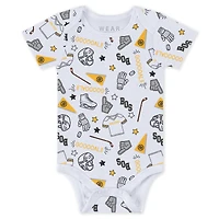 Newborn & Infant WEAR by Erin Andrews Boston Bruins Turn Me Around Bodysuits Pants 3-Piece Set
