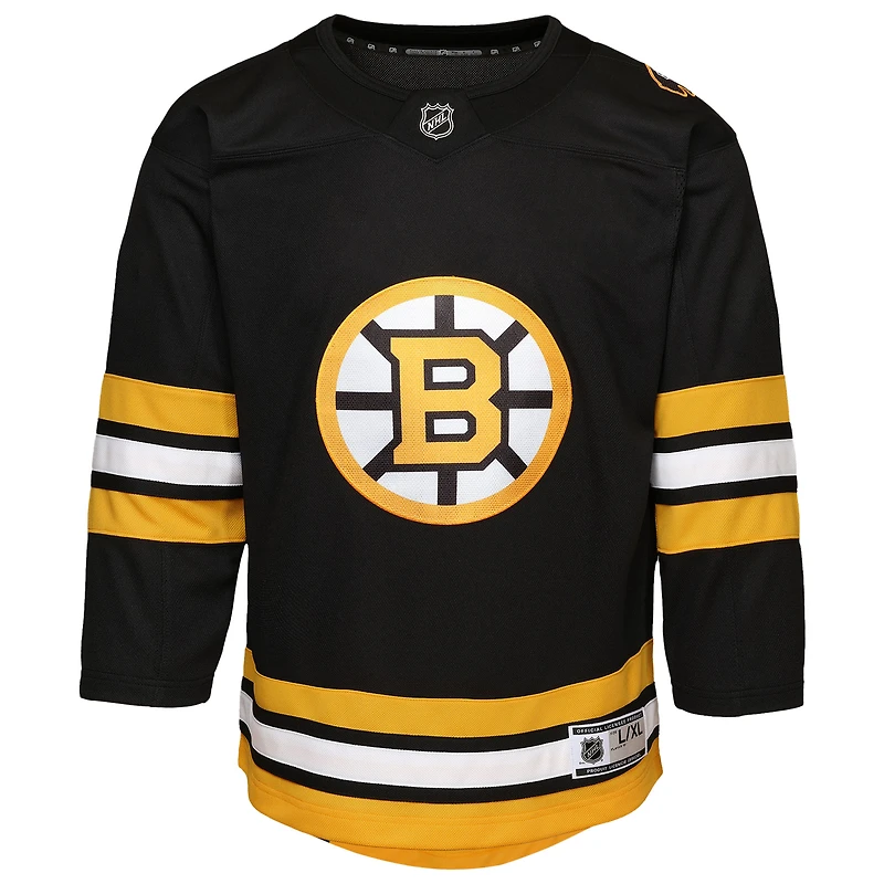 Maillot noir réplique domicile des Bruins de Boston pour enfants d'âge préscolaire