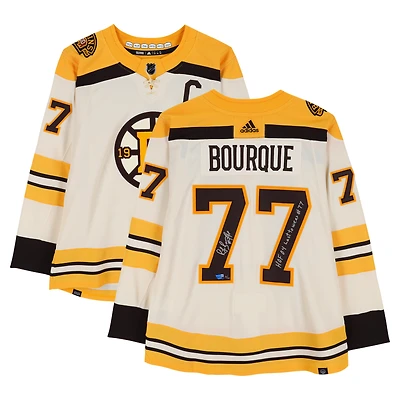 Ray Bourque Boston Bruins Autographed 100th Anniversary Season Cream Alternate adidas Jersey with Multiple Inscriptions - Limited Edition of 10