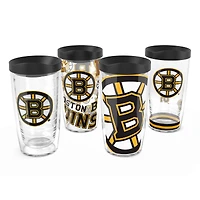Tervis Bruins de Boston, paquet de quatre, 16 oz. Ensemble de gobelets classiques