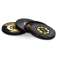 The Sports Vault Boston Bruins Four-Piece Puck Coaster Set