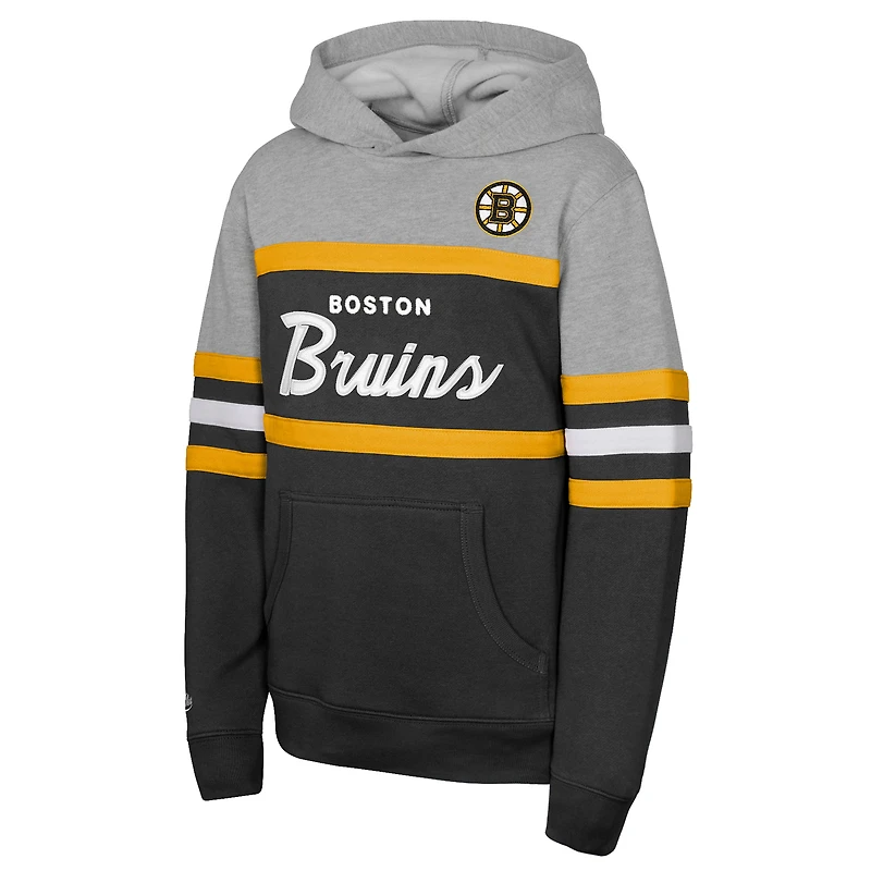 Sweat à capuche noir Mitchell & Ness pour tout-petit, entraîneur-chef des Bruins de Boston