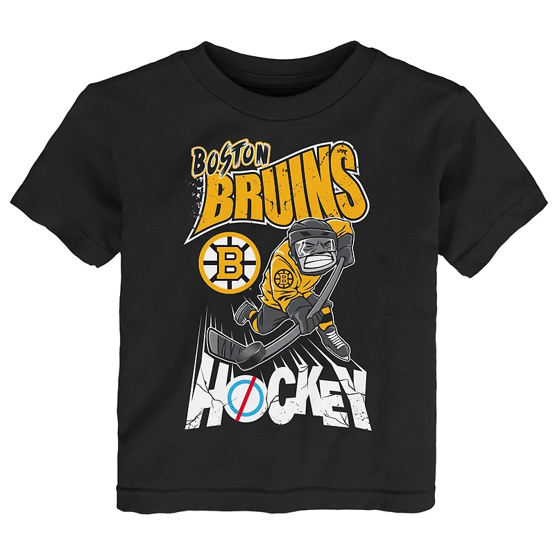 T-shirt One Timer noir des Bruins de Boston pour tout-petits Outerstuff