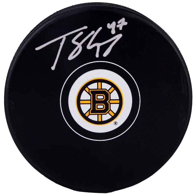 Rondelle de hockey autographiée des Bruins de Boston Torey Krug
