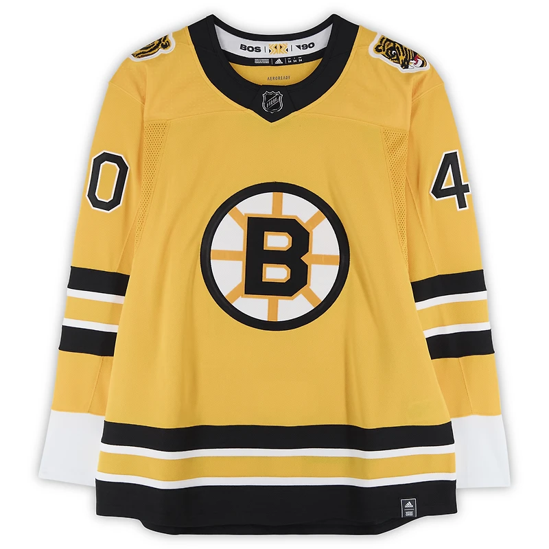 Maillot rétro adidas authentique dédicacé par Tuukka Rask des Bruins de Boston 2021