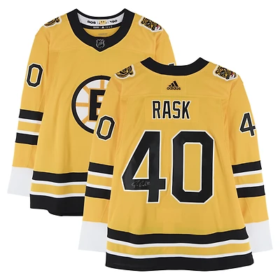 Maillot rétro adidas authentique dédicacé par Tuukka Rask des Bruins de Boston 2021