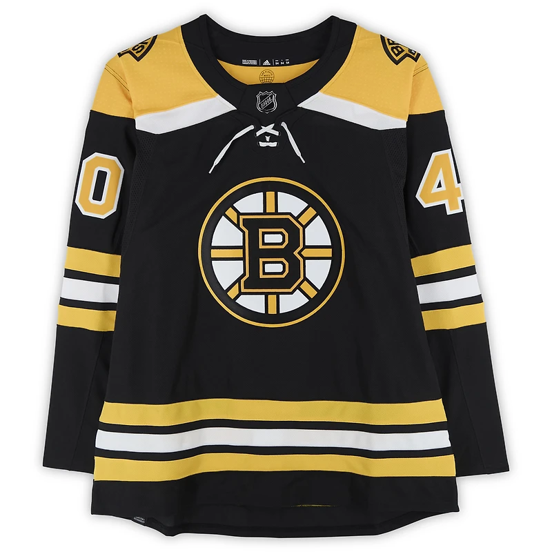 Maillot adidas authentique noir autographié par Tuukka Rask des Bruins de Boston
