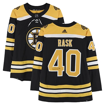 Maillot adidas authentique noir autographié par Tuukka Rask des Bruins de Boston