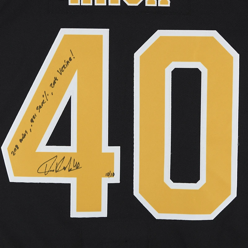 Tuukka Rask Boston Bruins Autographed Black adidas Authentic Jersey with Multiple Inscriptions - Limited Edition #10/10