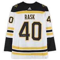 Maillot adidas authentique blanc autographié par Tuukka Rask des Bruins de Boston