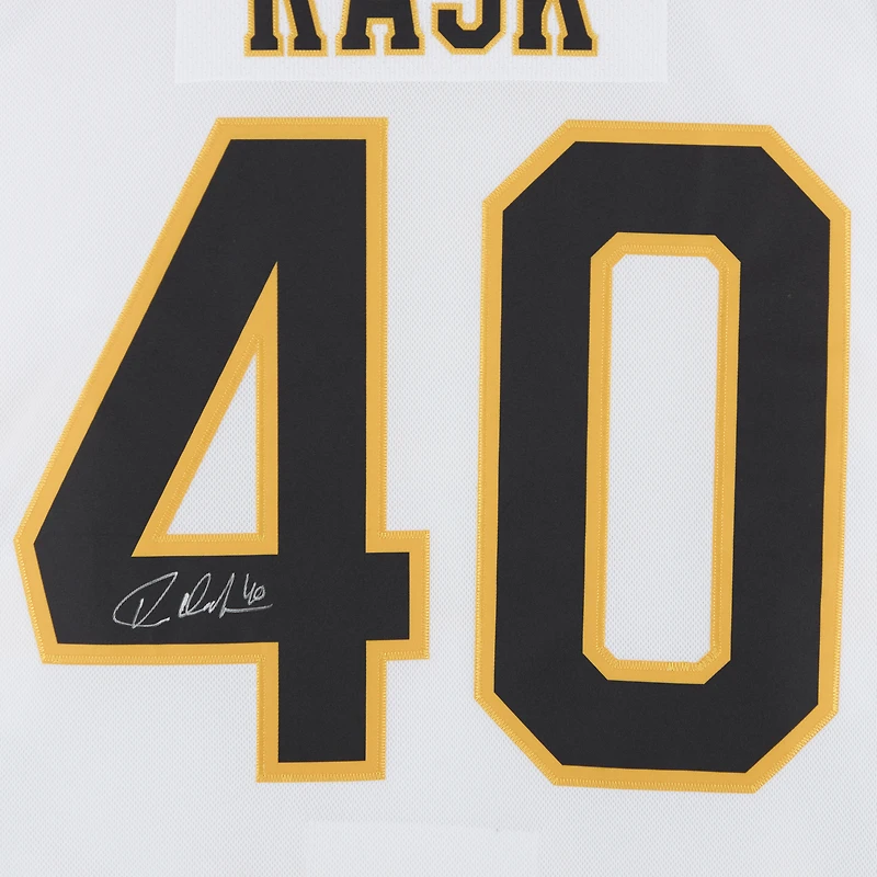 Maillot adidas authentique blanc autographié par Tuukka Rask des Bruins de Boston