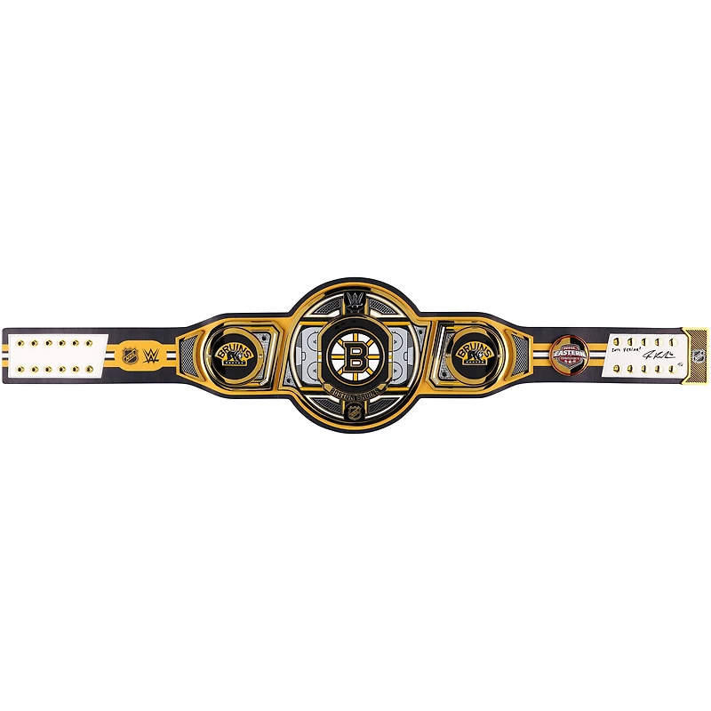Ceinture WWE Legacy autographiée par Tuukka Rask des Boston Bruins avec inscription « 2014 Vezina » - Édition limitée n° 5/5