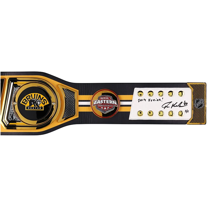 Tuukka Rask Boston Bruins Autographed WWE Legacy Title Belt with "2014 Vezina" Inscription - Limited Edition of 5