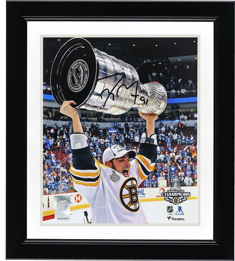 Tyler Seguin Boston Bruins Autographed 8" x 10" 2011 Stanley Cup Champions Raising Cup Photograph