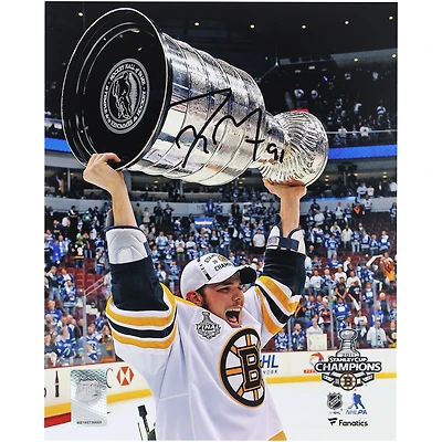 Tyler Seguin Boston Bruins Autographed 8" x 10" 2011 Stanley Cup Champions Raising Cup Photograph