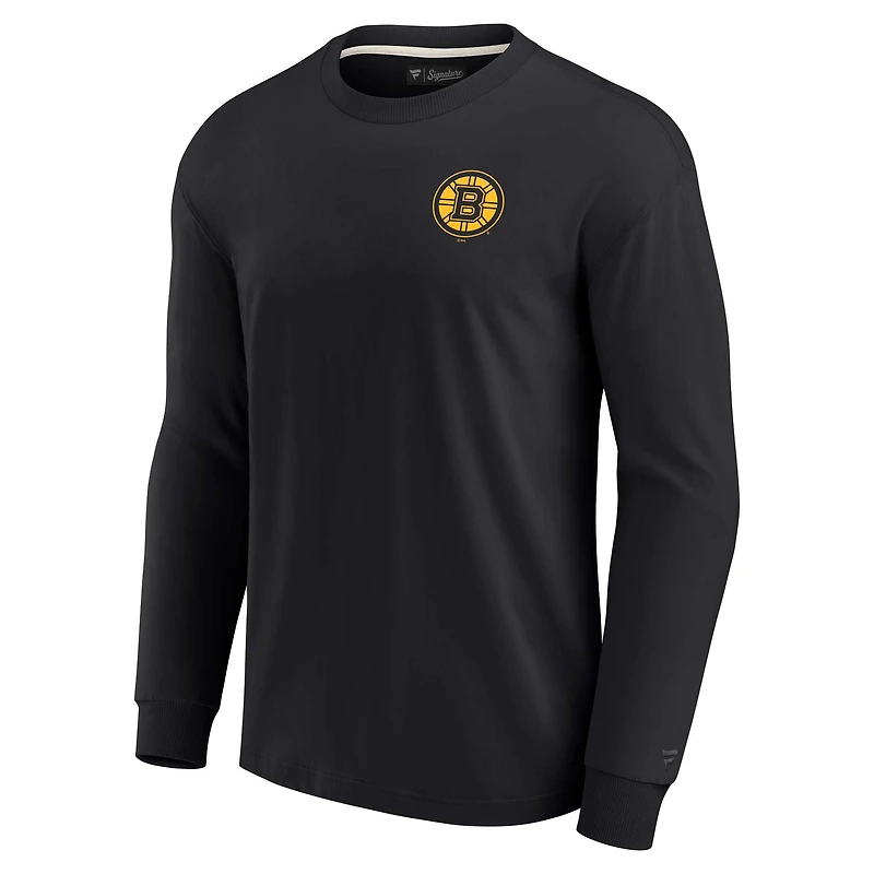 Unisex Fanatics Black Boston Bruins Elements Super Soft Long Sleeve T-Shirt
