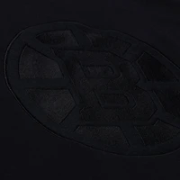 Unisex Mitchell & Ness Black Boston Bruins Phantom Fleece Crew Neck Sweatshirt