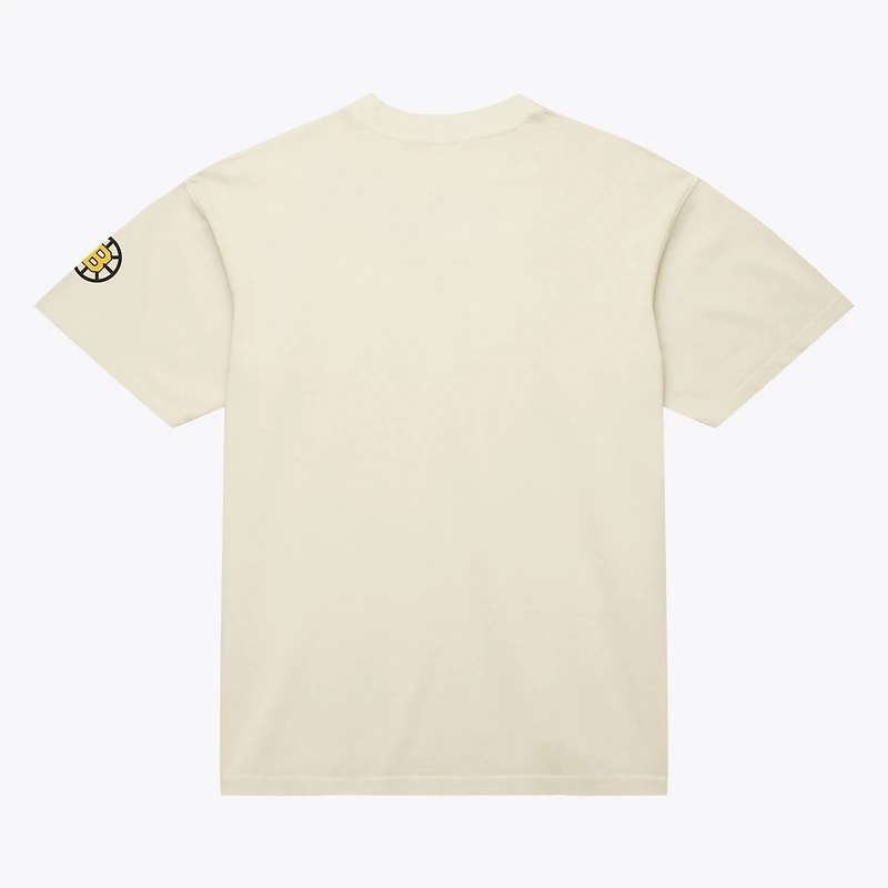 Unisex Mitchell & Ness Cream Boston Bruins Arched Team T-Shirt