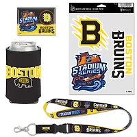 WinCraft  Boston Bruins 2026 NHL Stadium Series Four-Piece Fan Pack