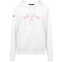 Women's Levelwear  White Boston Bruins Mother's Day Adorn Pullover Hoodie