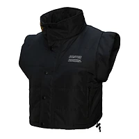 Women's Mitchell & Ness  Black Boston Bruins Cropped Full-Zip Puffer Vest
