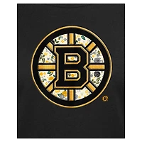 T-shirt à fleurs glamour Boston Bruins New Era noir pour femme