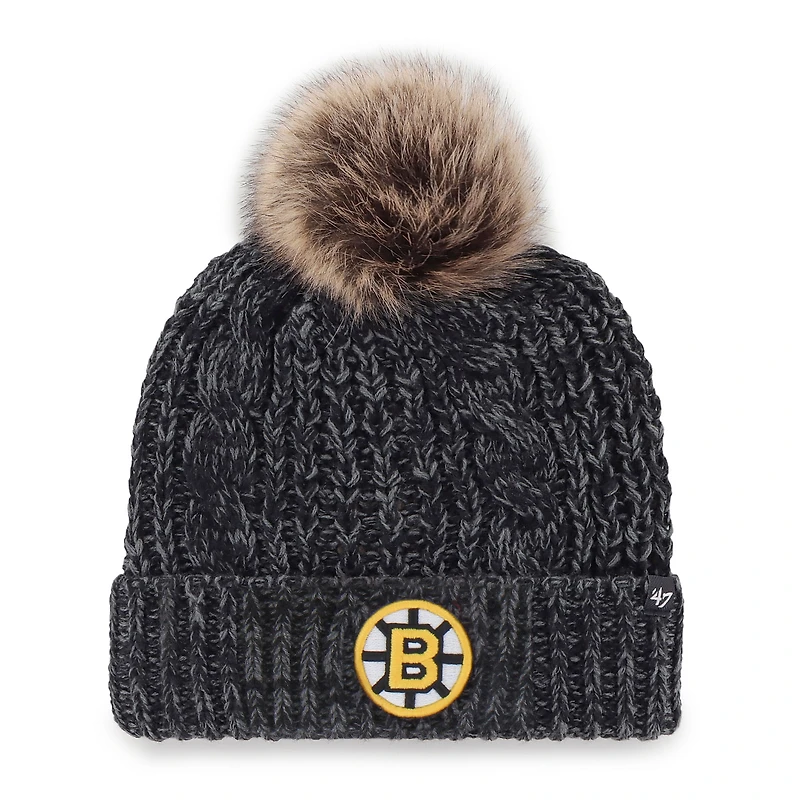 Women's '47 Black Boston Bruins Meeko Cuffed Knit Hat