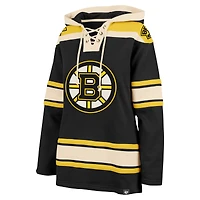 Sweat à capuche lacets supérieur '47 noir des Bruins de Boston pour hommes