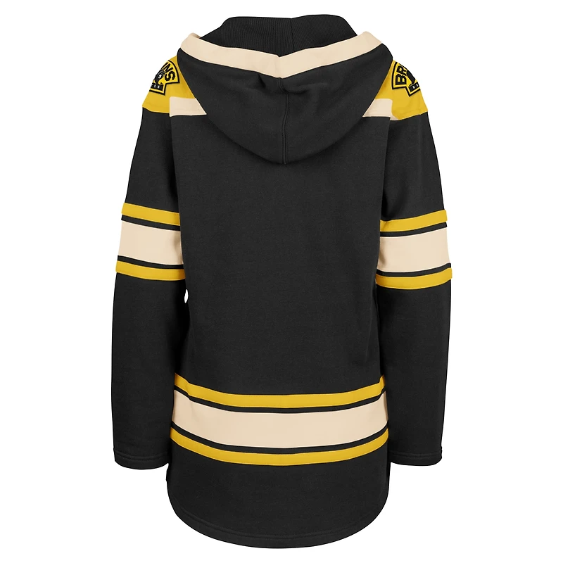 Sweat à capuche lacets supérieur '47 noir des Bruins de Boston pour hommes