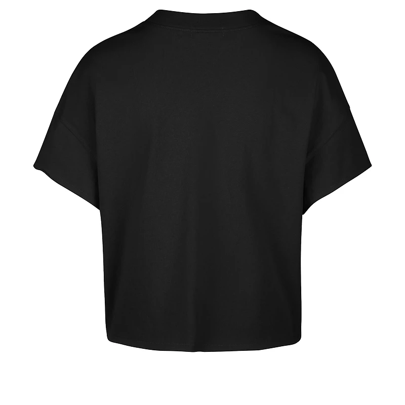 T-shirt surdimensionné à col cranté pour femme, noir, avec nom et numéro Elation des Bruins de Boston, 1947, David Pastrnak