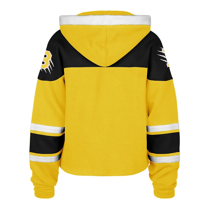 Sweat à capuche court lacets Boston Bruins 2026 NHL Stadium Series '47 Gold pour femme