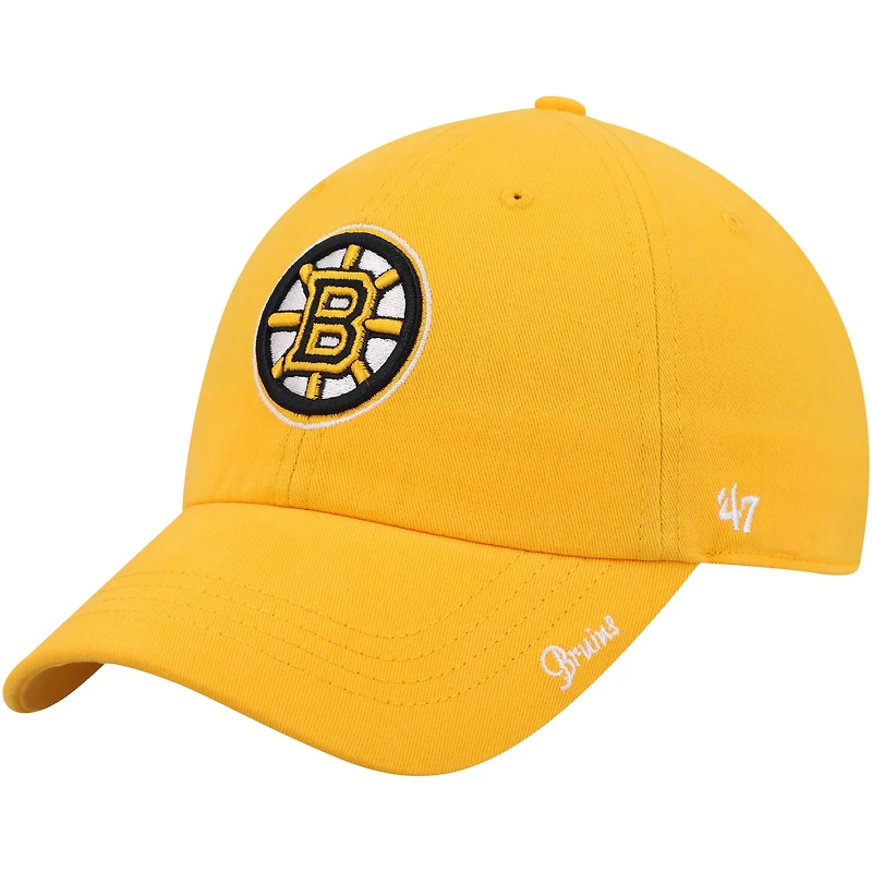 Casquette réglable '47 Gold Boston Bruins Team Miata Clean Up pour femme