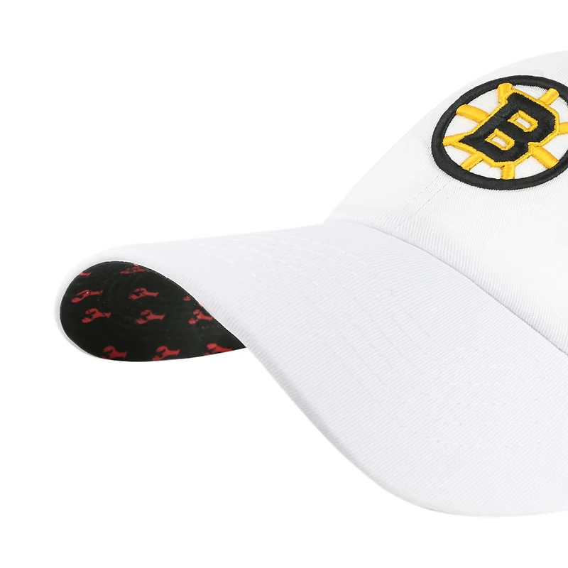 Women's '47 White Boston Bruins Confetti Clean Up Adjustable Hat