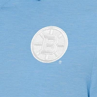 Women's Antigua Light Blue Boston Bruins White Logo Play Through Polo Dress